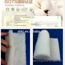 Wholesale Nonwoven organic cotton wadding battiing (provide GOTS certification)